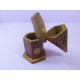 Porte encens cônes exagonal en bois de Sheesham avec pentagrammes incrustés 