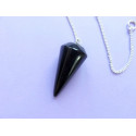 Pendule Obsidienne noire conique 