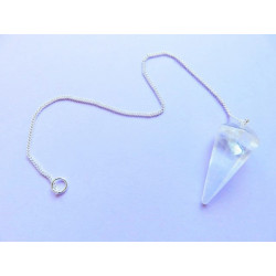 Pendule Cristal de roche conique 